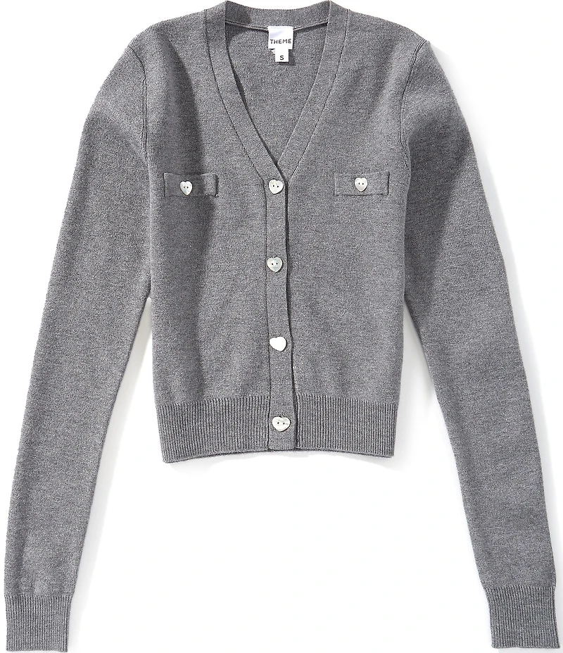 Theme NYC Big Girls Mickey Long Sleeve Cardigan