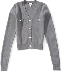 Theme NYC Big Girls Mickey Long Sleeve Cardigan