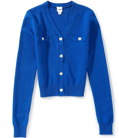 Theme NYC Big Girls Mickey Long Sleeve Cardigan
