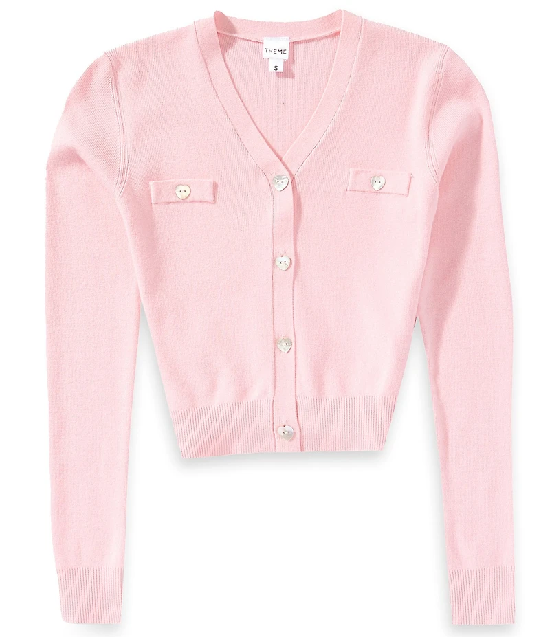 Theme NYC Big Girls Mickey Long-Sleeve Cardigan