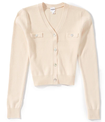 Theme NYC Big Girls Mickey Long-Sleeve Cardigan