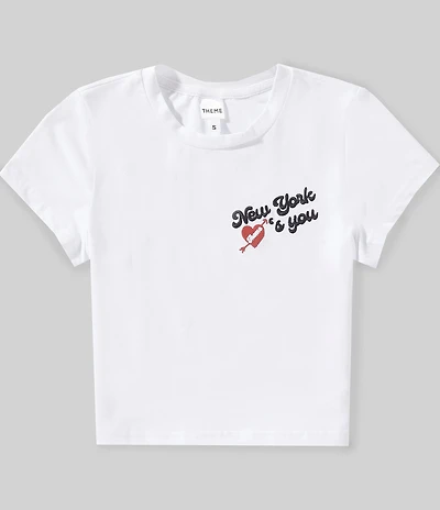 Theme NYC Big Girls Short Sleeve New York Loves You T-Shirt