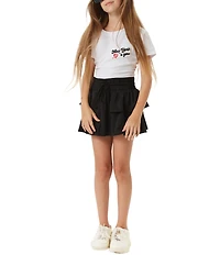 Theme NYC Big Girls Short Sleeve New York Loves You T-Shirt