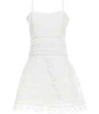 Theme NYC Big Girls Sleeveless Isabella Bow And Heart Lace Sheath Dress