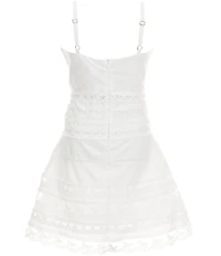 Theme NYC Big Girls Sleeveless Isabella Bow And Heart Lace Sheath Dress