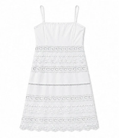 Theme NYC Big Girls Sleeveless Isabella Bow And Heart Lace Sheath Dress