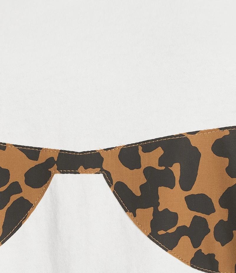 Things Between Cheetah Bra Crew Neck Short Sleeve Knit Tee