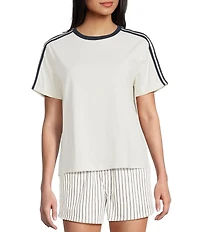 Things Between Crew Neck Short Sleeve Athletic Top