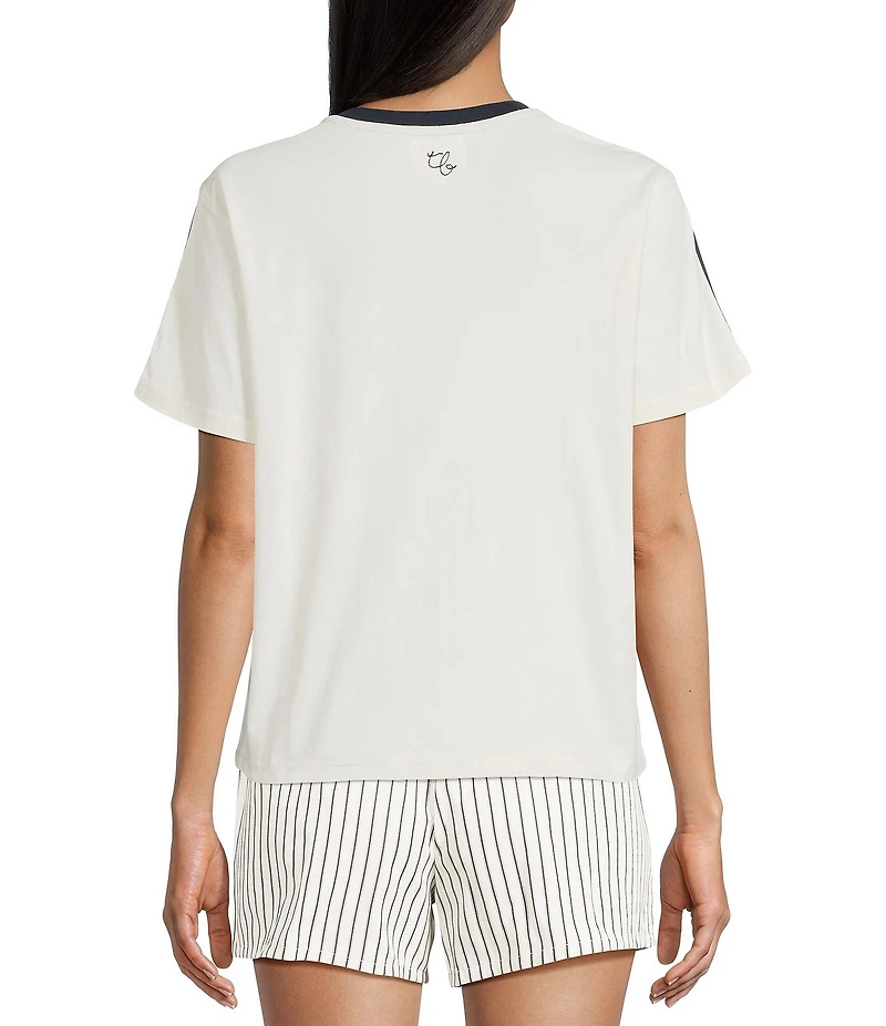 Things Between Crew Neck Short Sleeve Athletic Top