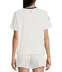 Things Between Crew Neck Short Sleeve Athletic Top
