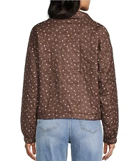 Things Between Floral Zip Front Quilted Jacket