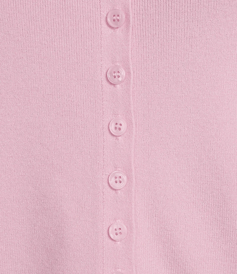Things Between Knit Button Front Cap Sleeve Cardigan