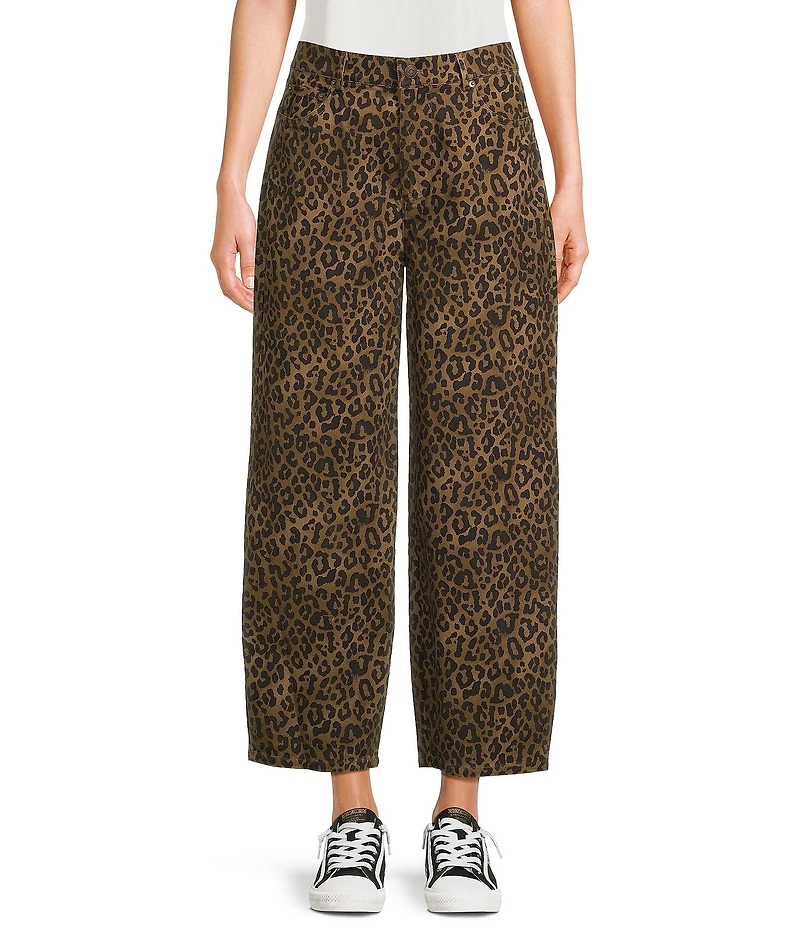 Things Between Leopard Wide Leg Jeans
