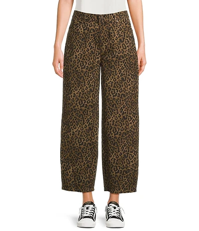 Things Between Leopard Wide Leg Jeans