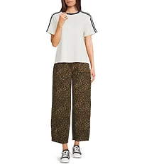 Things Between Leopard Wide Leg Jeans