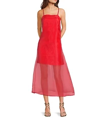 Things Between Organza Maxi Shift Dress