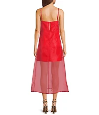 Things Between Organza Maxi Shift Dress