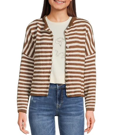 Things Between Piper Striped Button-Front Cardigan