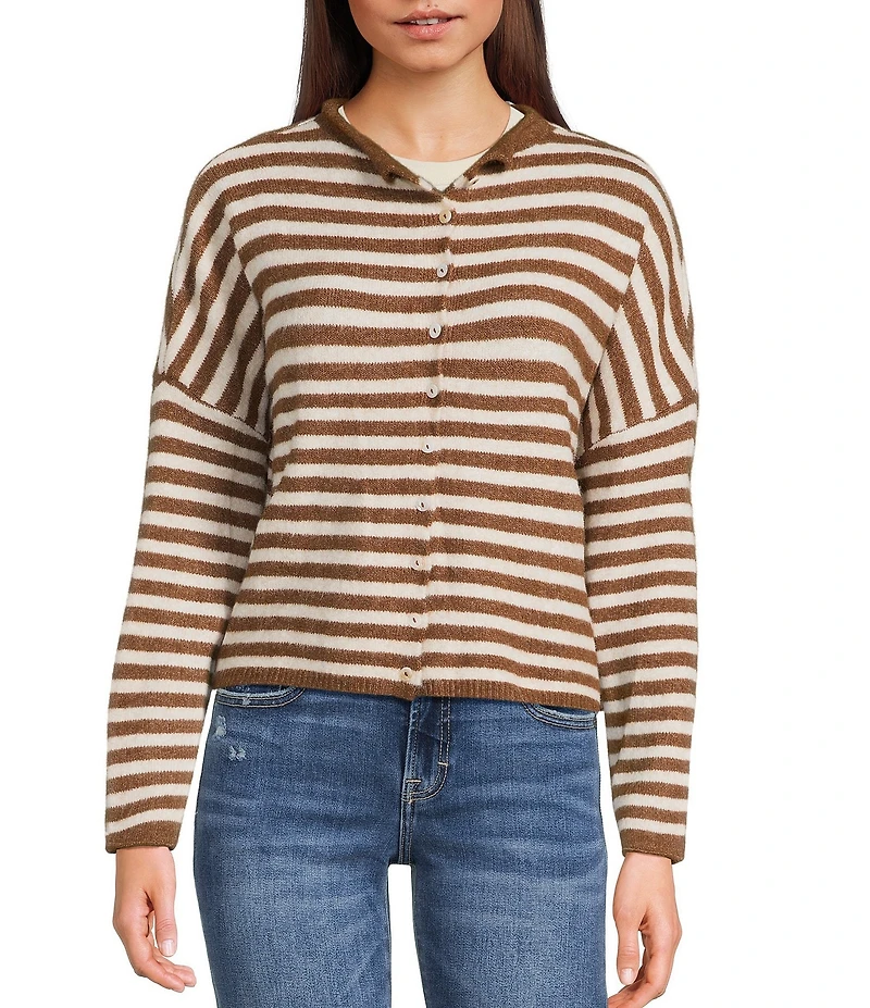 Things Between Piper Striped Button-Front Cardigan