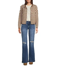 Things Between Piper Striped Button-Front Cardigan