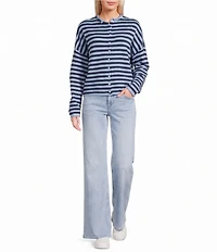 Things Between Piper Striped Button-Front Cardigan