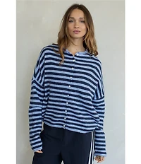 Things Between Piper Striped Button-Front Cardigan