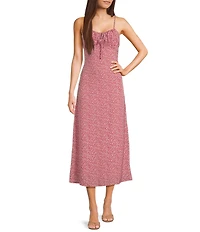 Things Between Sleeveless Floral Midi Dress