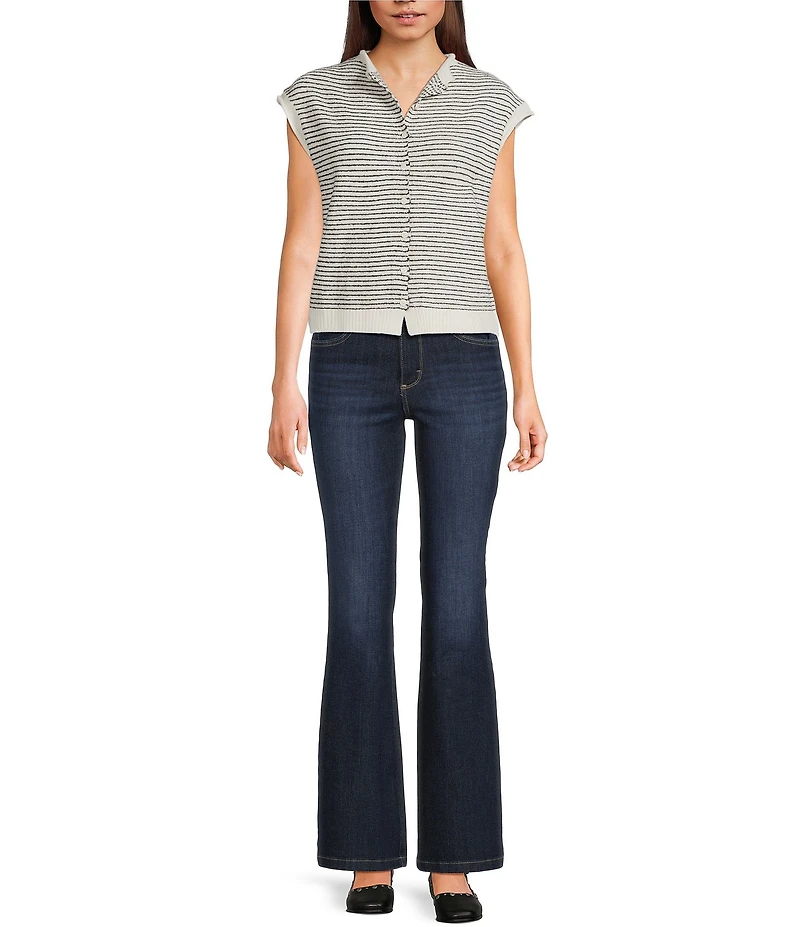 Things Between Stripe Button-Front Sweater Vest