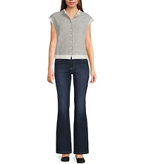 Things Between Stripe Button-Front Sweater Vest