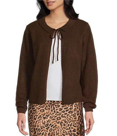 Things Between Tie Front Long Sleeve Cardigan