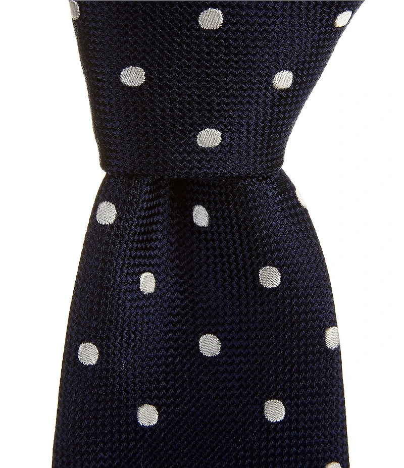 Thomas Pink Contrast Polka Dot 3.25#double; Silk Tie