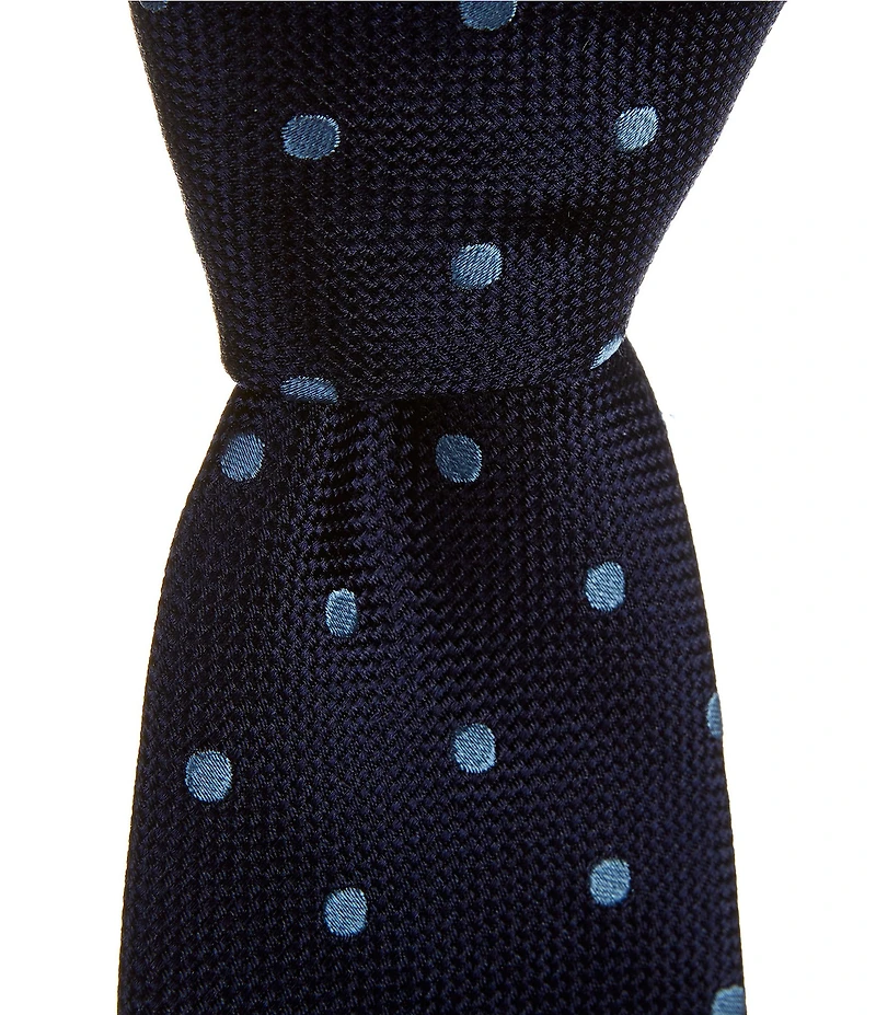 Thomas Pink Contrast Polka Dot 3.25#double; Silk Tie