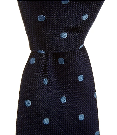Thomas Pink Contrast Polka Dot 3.25#double; Silk Tie