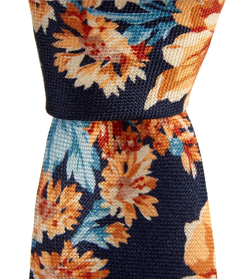 Thomas Pink Mason Floral 3.25#double; Silk Tie