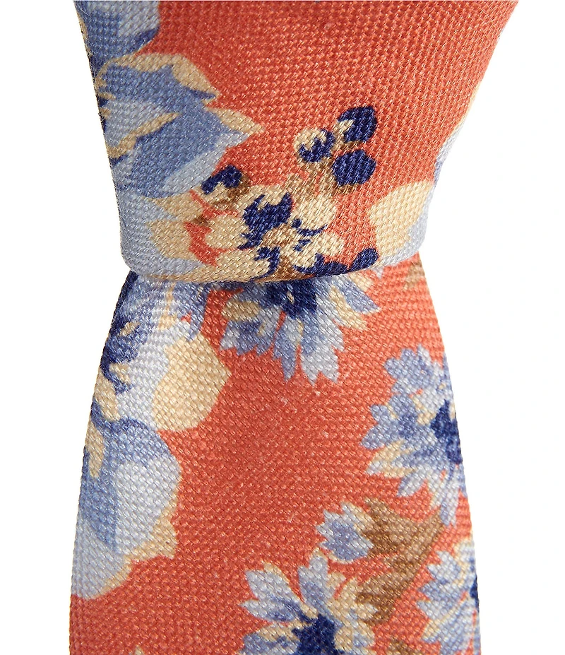 Thomas Pink Mason Floral 3.25#double; Silk Tie