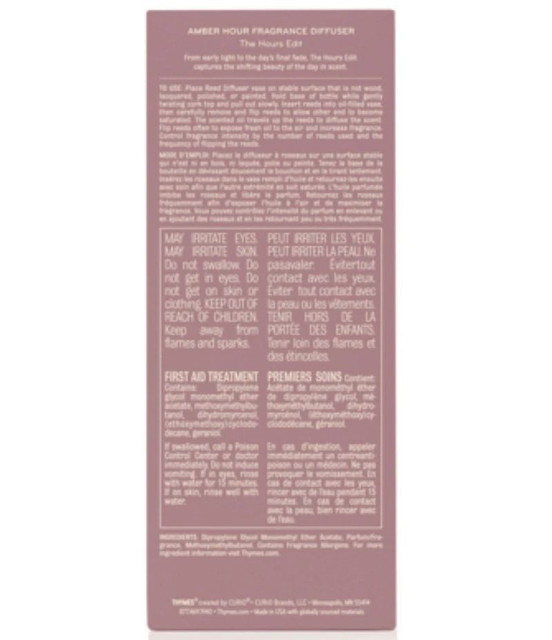 Thymes Amber Hour Petite Boxed Reed Diffuser