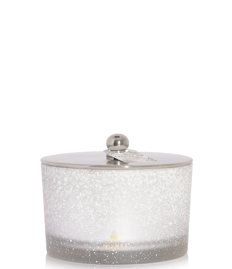 Thymes Flocked Collection Frasier Fir 3-Wick Poured Candle, 18-oz.