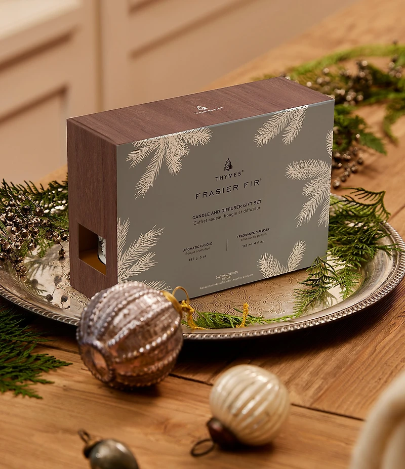 Thymes Frasier Fir Statement Candle and Diffuser Gift Set