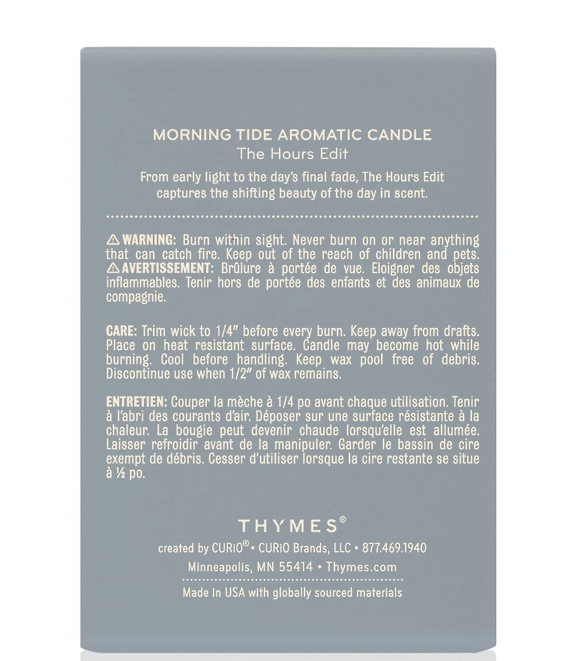 Thymes Morning Tide Poured Aromatic Candle, 6.5 oz.