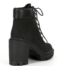 Timberland Allington Heights Nubuck Suede Block Heel Booties