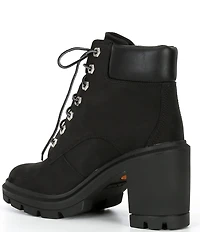 Timberland Allington Heights Nubuck Suede Block Heel Booties