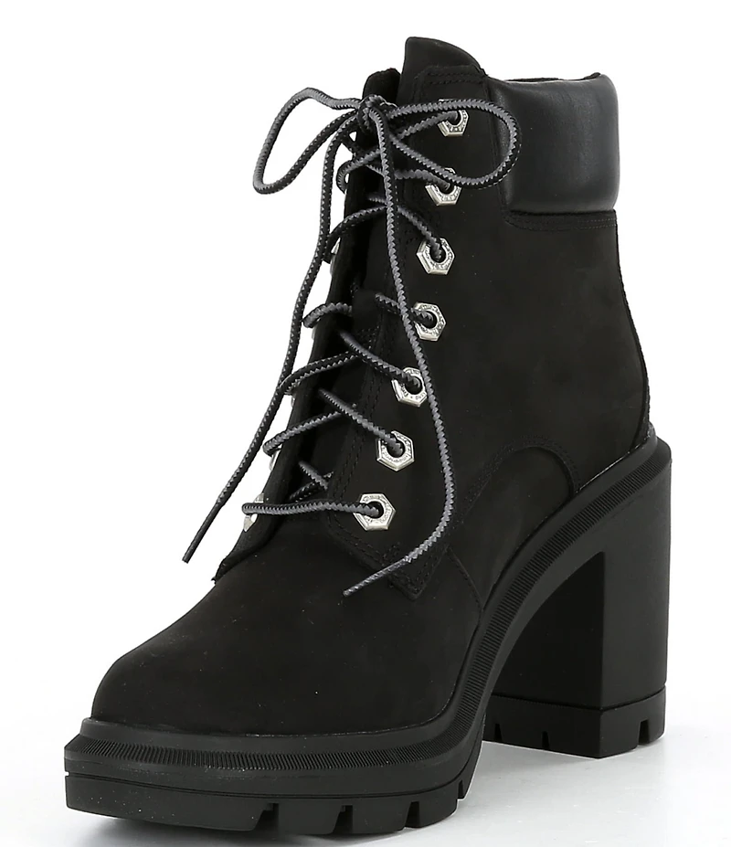 Timberland Allington Heights Nubuck Suede Block Heel Booties