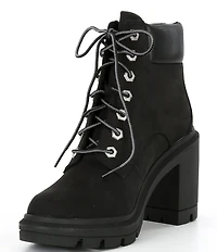 Timberland Allington Heights Nubuck Suede Block Heel Booties