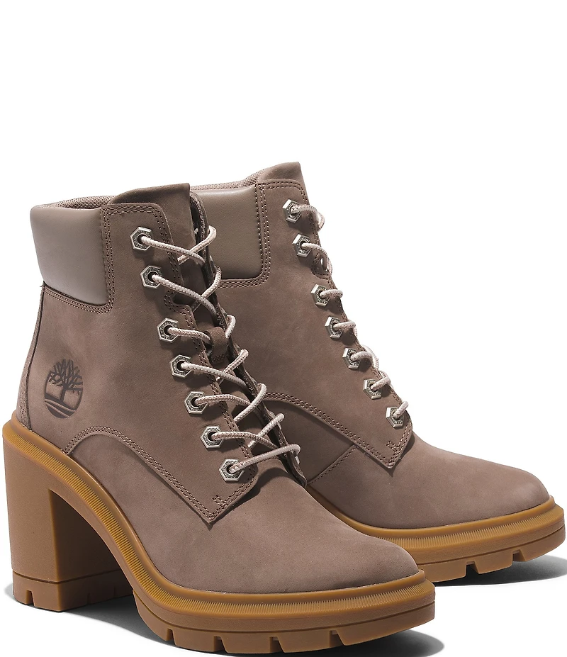 Timberland Allington Heights Nubuck Suede Block Heel Booties