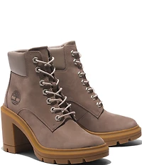 Timberland Allington Heights Nubuck Suede Block Heel Booties