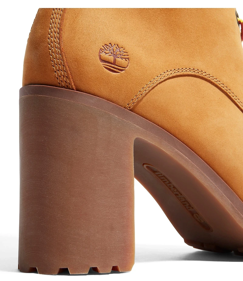 Timberland Allington Nubuck Leather Lace-Up Chunky Lug Sole Booties