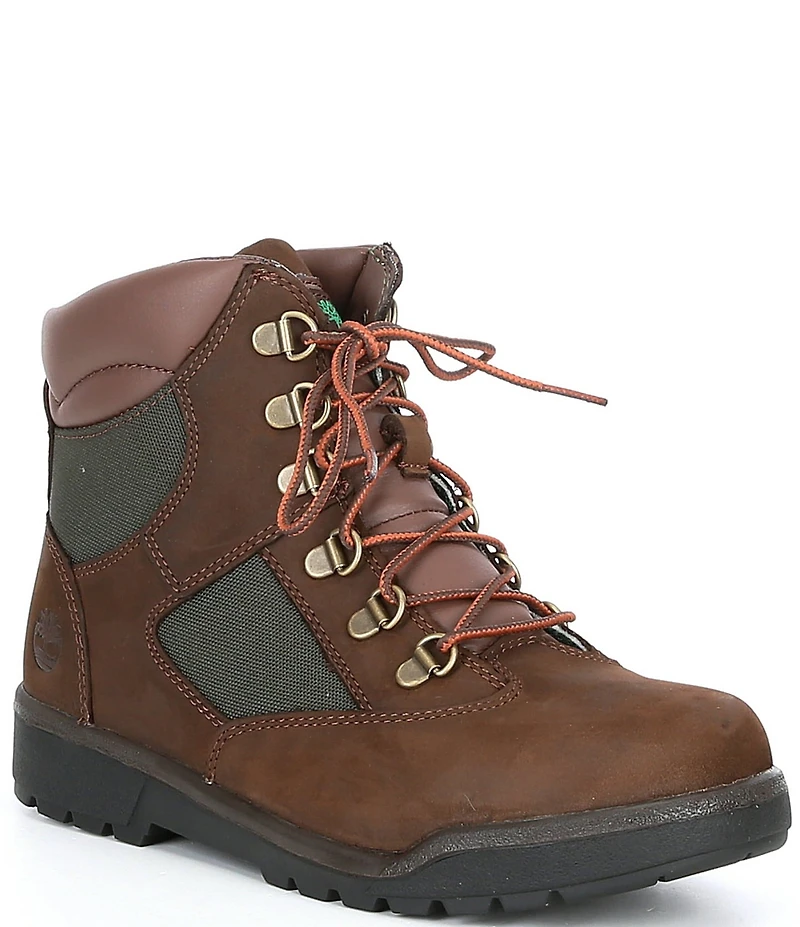Timberland Boys' 6#double; Field Nubuck Leather Lace Up Boots (Youth)