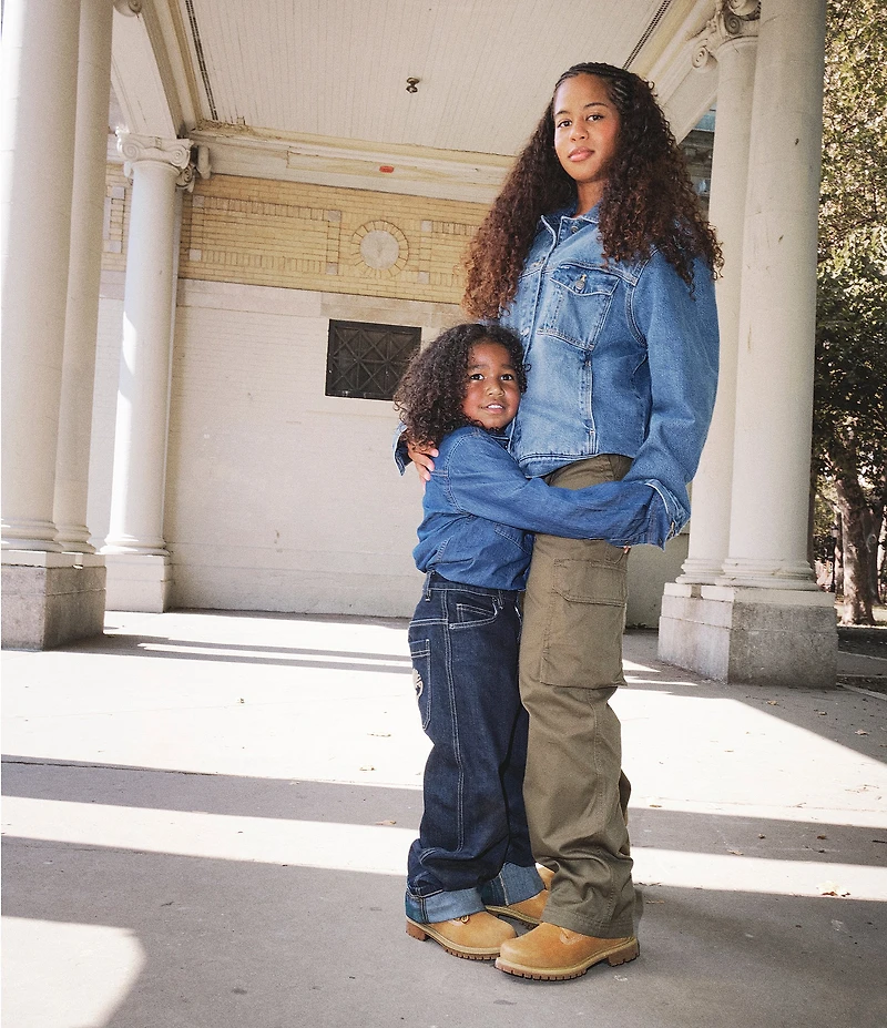 Timberland Kids' Classic 6#double; Leather Combat Cold Weather Boots (Youth)