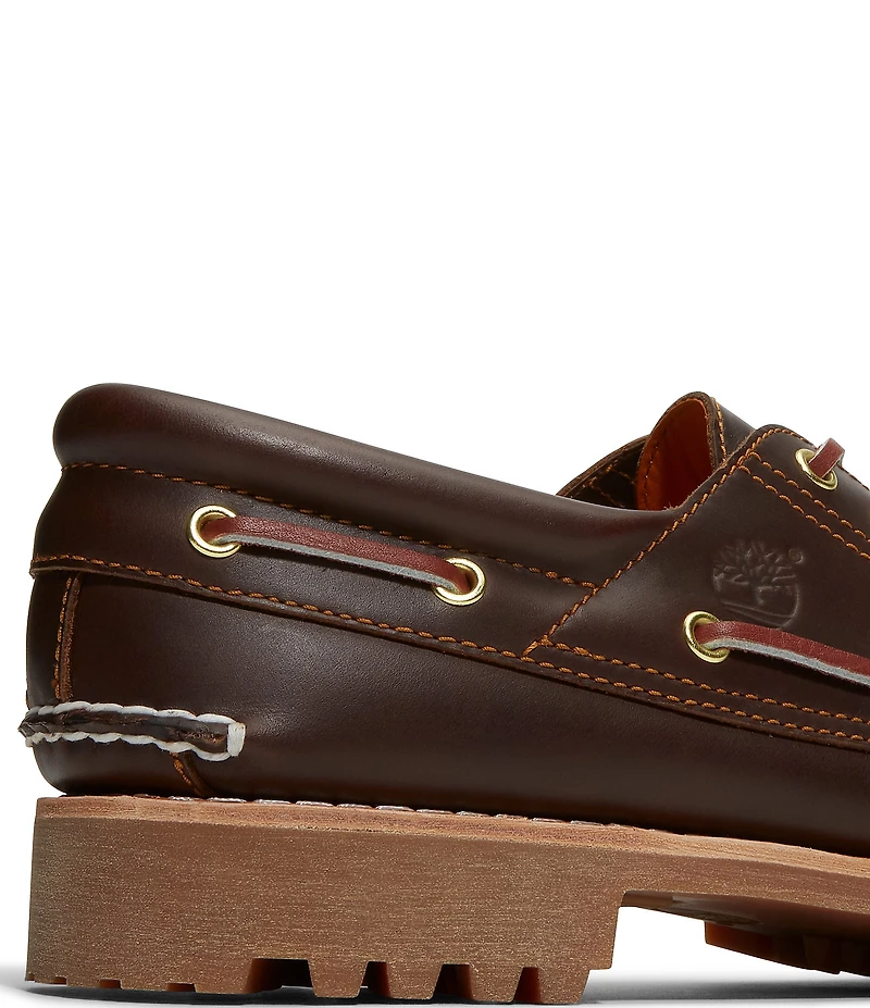 Timberland Men's Authentic 3-Eye Lug Handsewn Boat Shoes