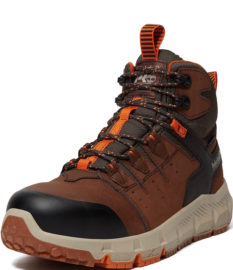 Timberland PRO Men's Tempe 6#double; Alloy Toe Waterproof Leather Work Boots